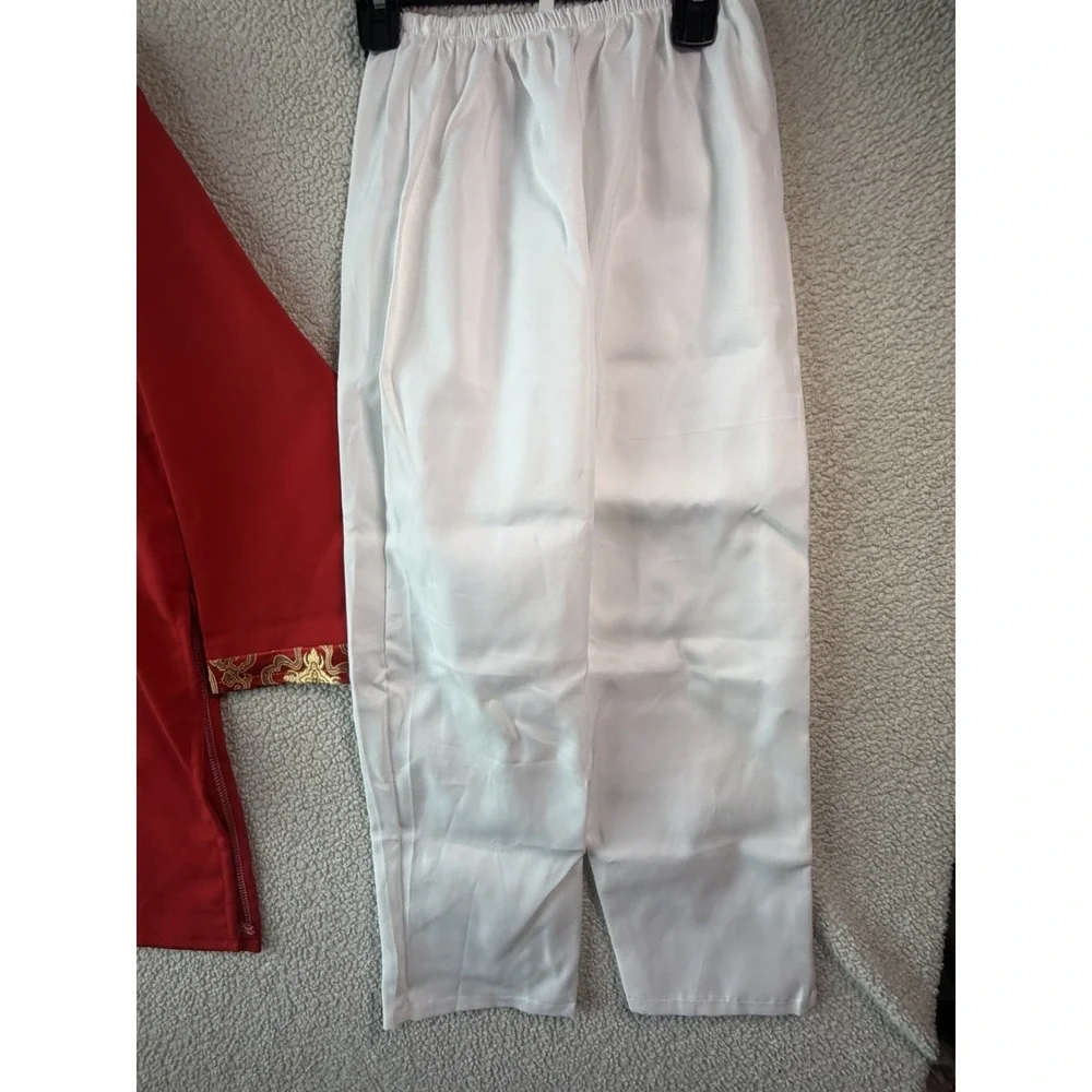 Boys Vietnamese Ao Dai Size 11 Red Gold Dragon Tet Lunar New Year Outfit